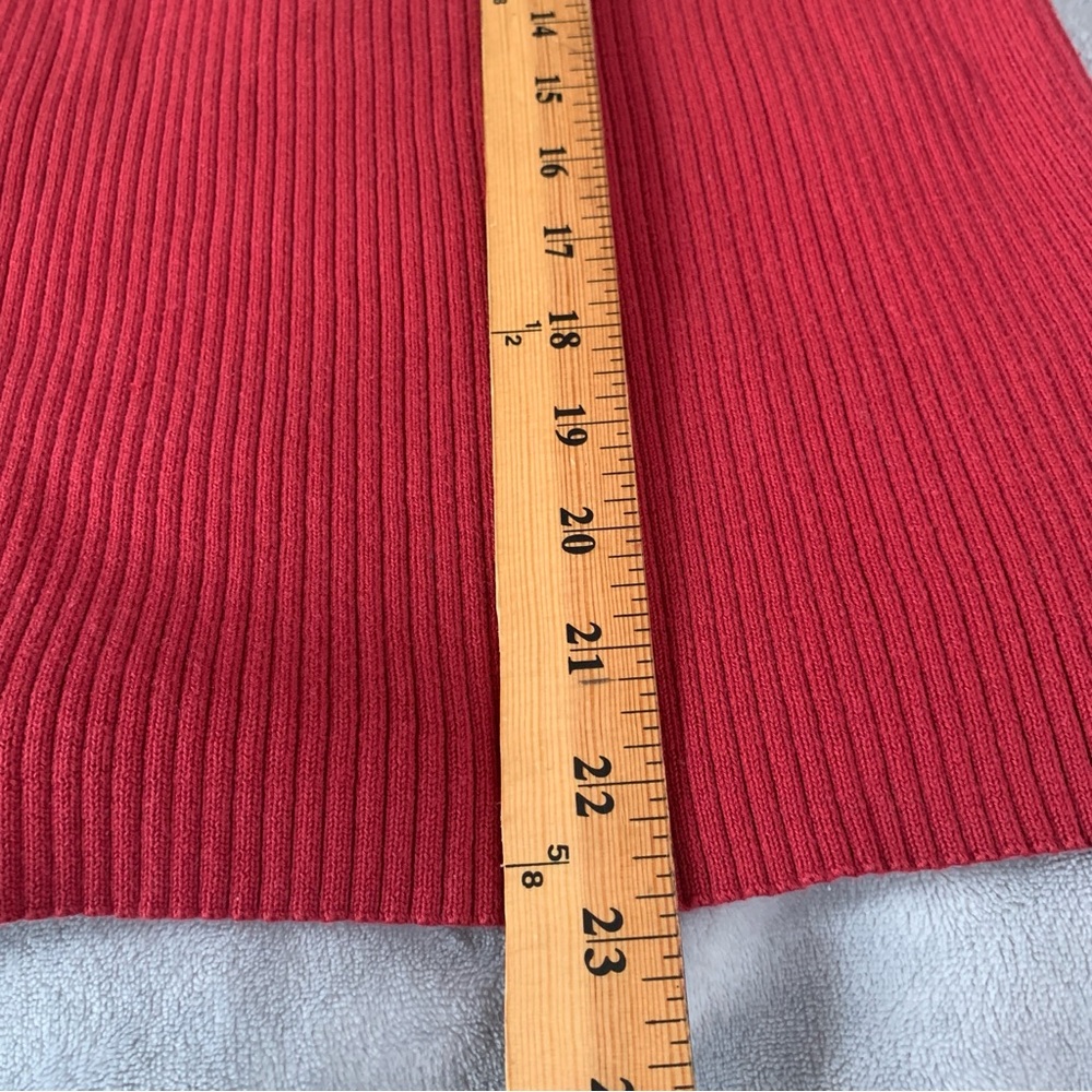 Nordstrom Red Ribbed Women's Sweater 100% cotton - Picture 11 of 12